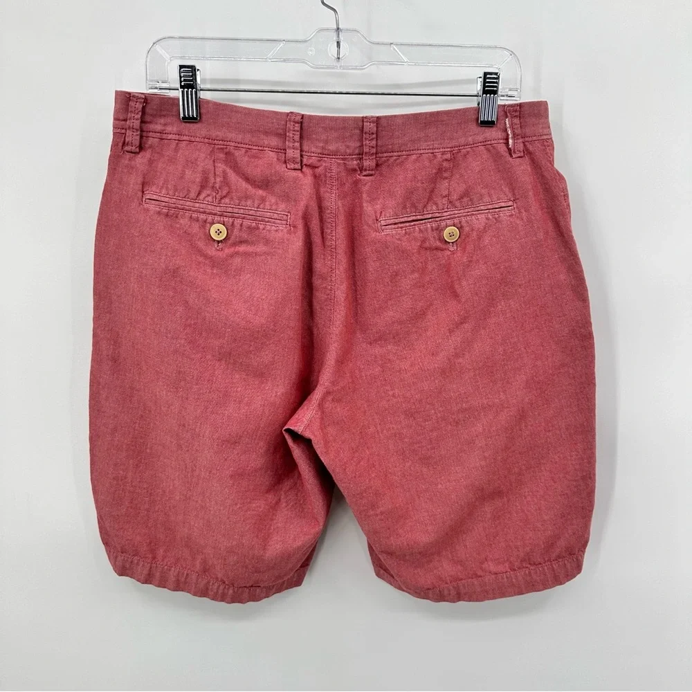 J. Crew Shorts Chambray Cotton Red Size 32 Waist